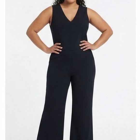 SPANX Sleek Black Jumpsuit - Picture 2 of 8